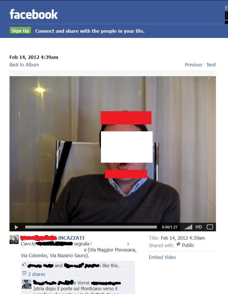 ITALIAN ATTORNEY RACKETER SHOWING FACE ON FACEBOOK VIDEO BUT NOT YET SENTENCED